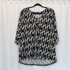 Perseption womens blouse 2XL 1/4 zip